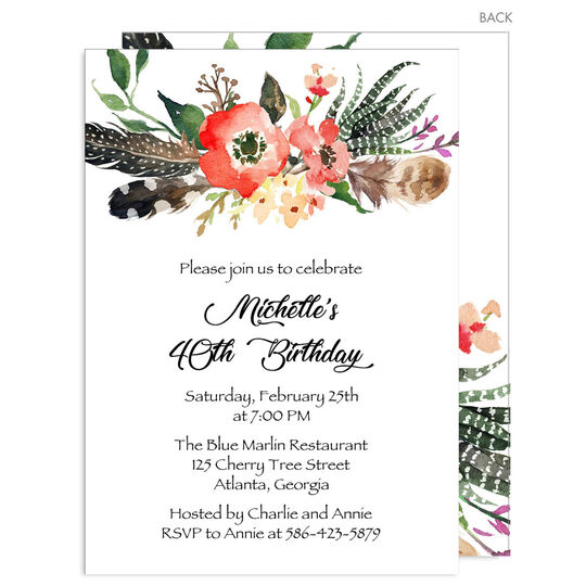 Fall Feathers Invitations